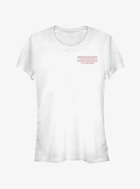 Stranger Things Red Outline Pocket Girls T-Shirt
