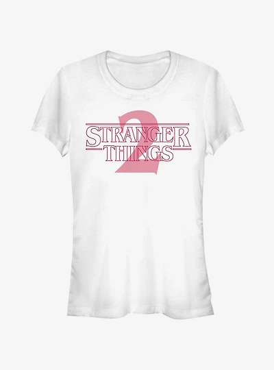 Stranger Things Two Opacity Logo Girls T-Shirt