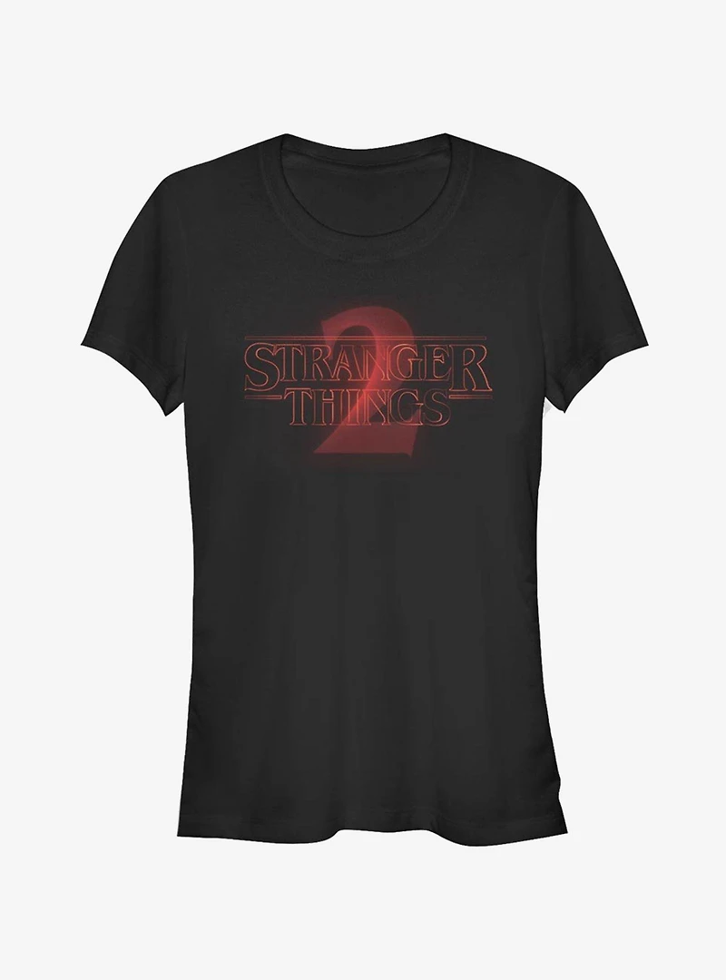 Stranger Things Two Neon Logo Girls T-Shirt