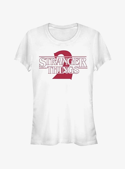 Stranger Things Two Solid Logo Girls T-Shirt
