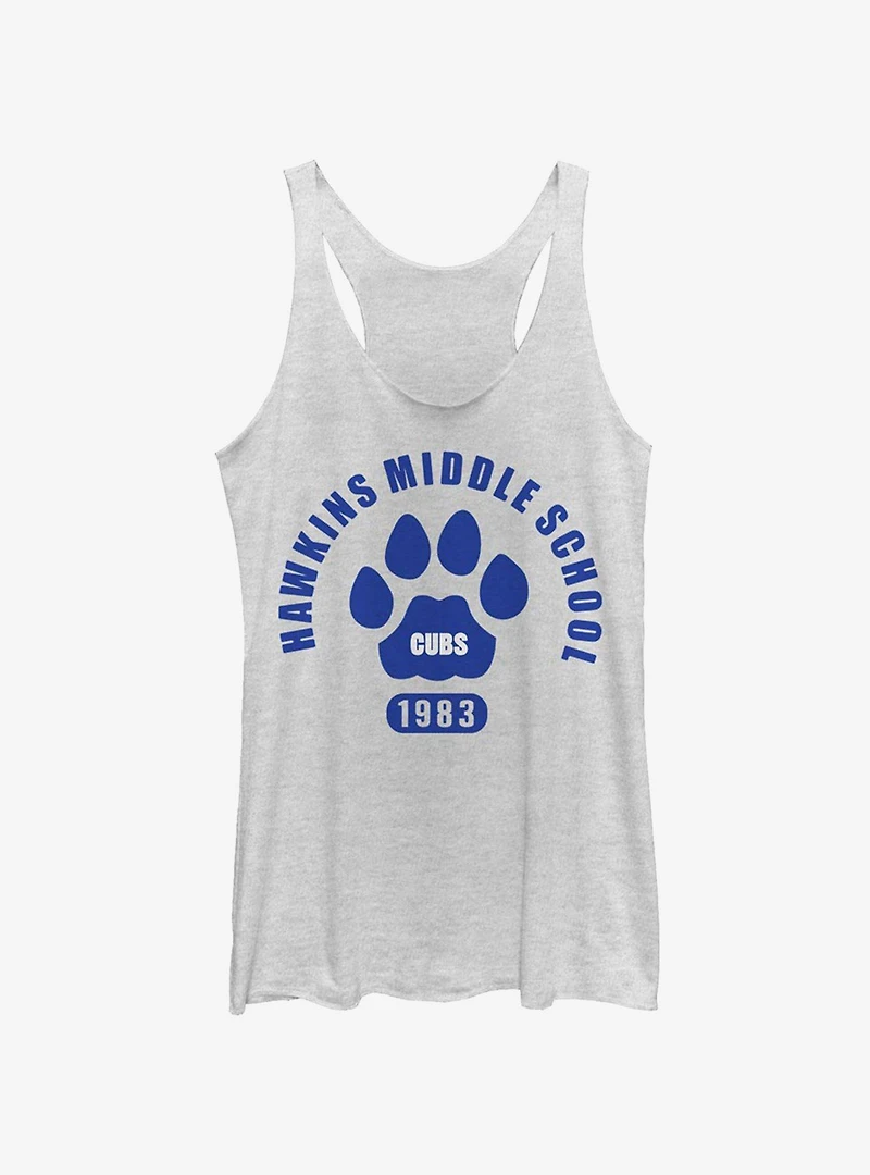 Stranger Things Hawkins Cubs Paw Emblem Girls Tank