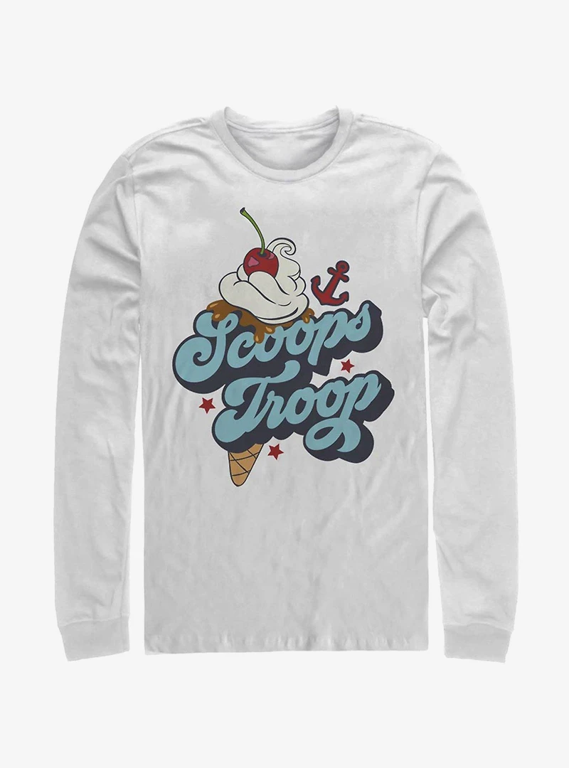 Stranger Things Scoops Troop Ice Cream Long-Sleeve T-Shirt