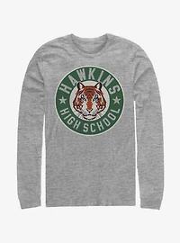 Stranger Things Hawkins High Tiger Emblem Long-Sleeve T-Shirt