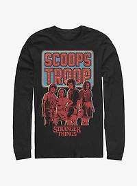 Stranger Things Scoops Troop Red Long-Sleeve T-Shirt
