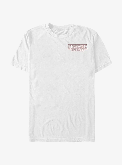 Stranger Things Red Outline Pocket T-Shirt