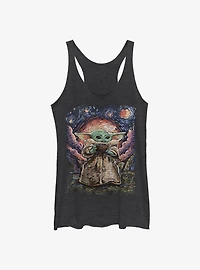 Star Wars The Mandalorian Child Starry Night Womens Tank Top