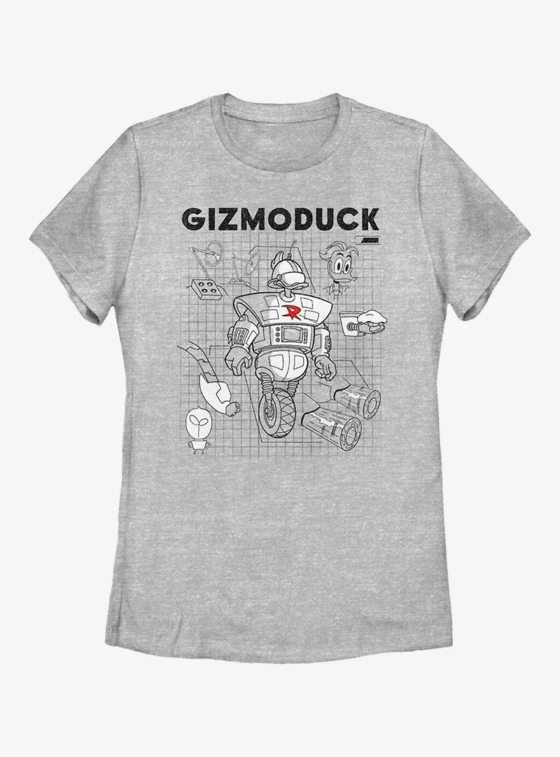 Disney DuckTales Gizomoduck Schematic Womens T-Shirt