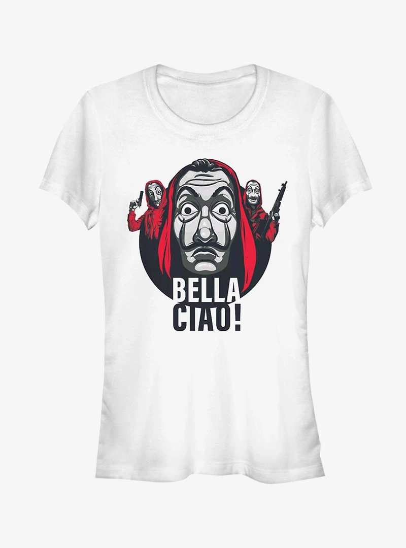 La Casa De Papel Ciao Circle Trio Girls T-Shirt