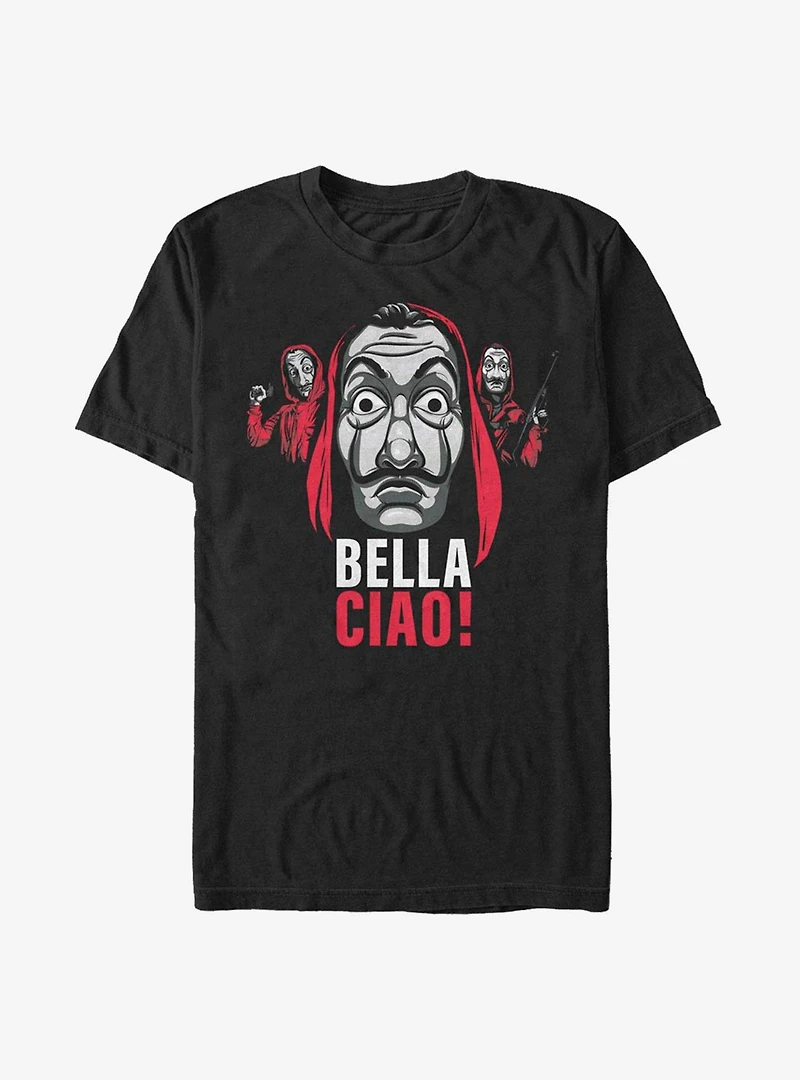 La Casa De Papel Ciao Masked Trio T-Shirt
