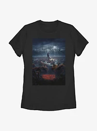 Stranger Things Hopper Pumpkin Poster Womens T-Shirt