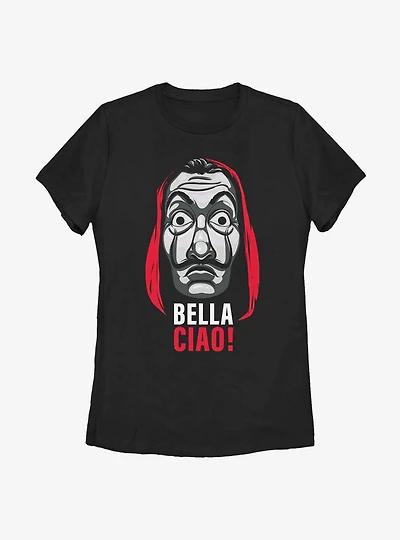 La Casa De Papel Bella Ciao Mask Womens T-Shirt