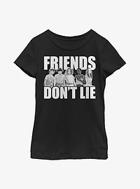 Stranger Things Cast Friends Don't Lie Youth Girls T-Shirt