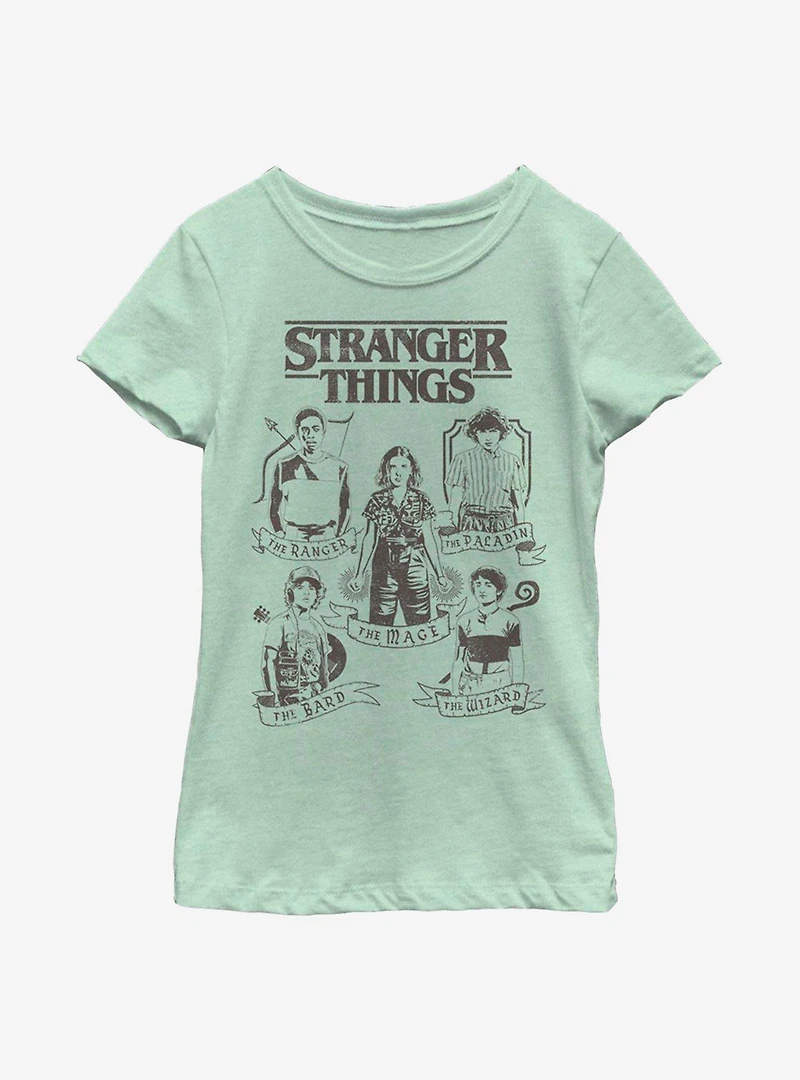 Stranger Things DND Classes Youth Girls T-Shirt