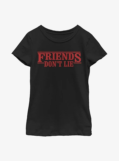 Stranger Things Friends Dont Lie Youth Girls T-Shirt