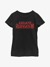 Stranger Things Upside Down Logo Youth Girls T-Shirt