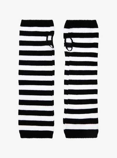 Black & White Stripe Arm Warmers