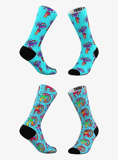 Rainbow Flag and Confetti Pride Socks 2 Pairs