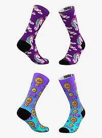 Purple Cloud Unicorn and I Came Out Pride Socks 2 Pairs
