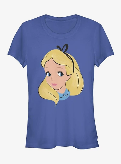 Disney Alice In Wonderland Big Face Girls T-Shirt