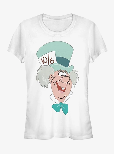 Disney Alice Wonderland Mad Hatter Big Face Girls T-Shirt