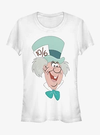 Disney Alice Wonderland Mad Hatter Big Face Girls T-Shirt