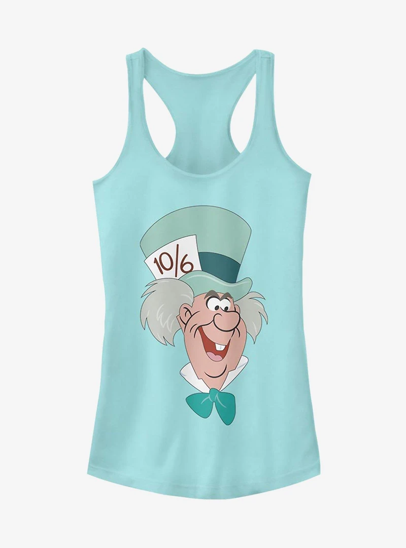 Disney Alice Wonderland Mad Hatter Big Face Girls Tank