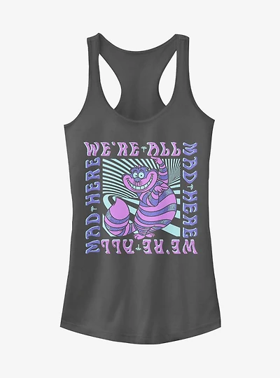 Disney Alice Wonderland Mad Here Trip Girls Tank