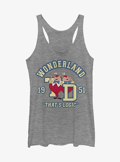 Disney Alice In Wonderland Tweedle Collegiate Girls Tank