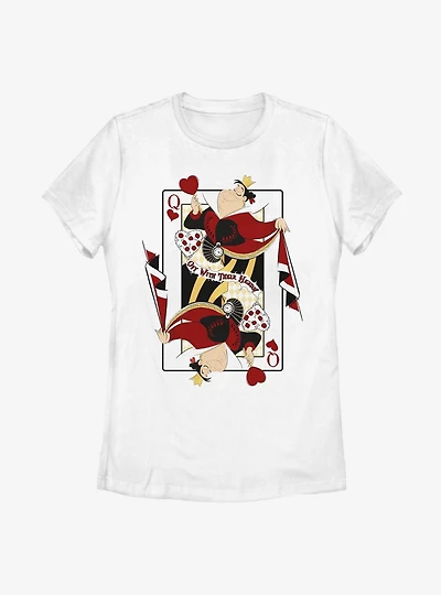 Disney Alice Wonderland Queen Of Hearts Womens T-Shirt