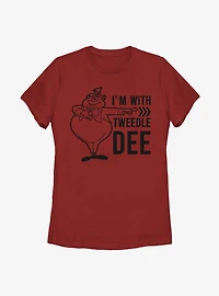 Disney Alice Wonderland With Tweedle Dee Womens T-Shirt