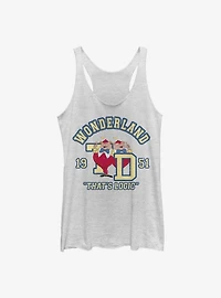 Disney Alice Wonderland Tweedle Collegiate Womens Tank Top