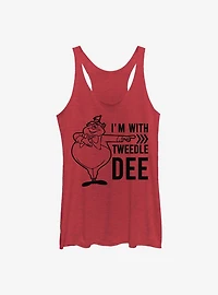 Disney Alice Wonderland With Tweedle Dee Womens Tank Top