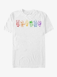 Extra Soft Nintendo Animal Crossing Line Art Rainbow T-Shirt