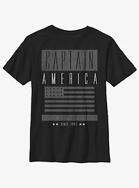 Marvel Captain America Grayscale Youth T-Shirt