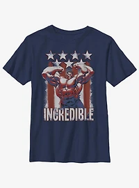 Marvel Hulk Flag Youth T-Shirt