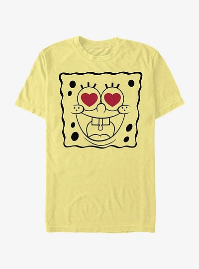 SpongeBob SquarePants Heart Eyes Face T-Shirt