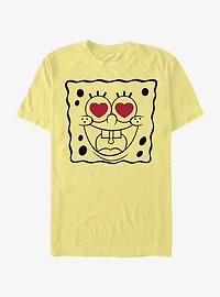 SpongeBob SquarePants Heart Eyes Face T-Shirt