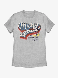 Disney Mickey Mouse Baseball Americana Womens T-Shirt