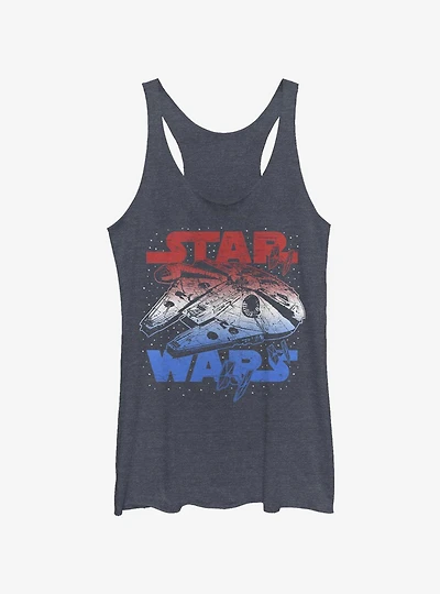 Star Wars Spangled Falcon Womens Tank Top