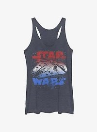 Star Wars Spangled Falcon Womens Tank Top