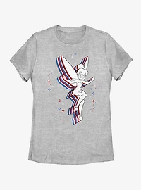 Disney Tinker Bell Tink Americana Womens T-Shirt