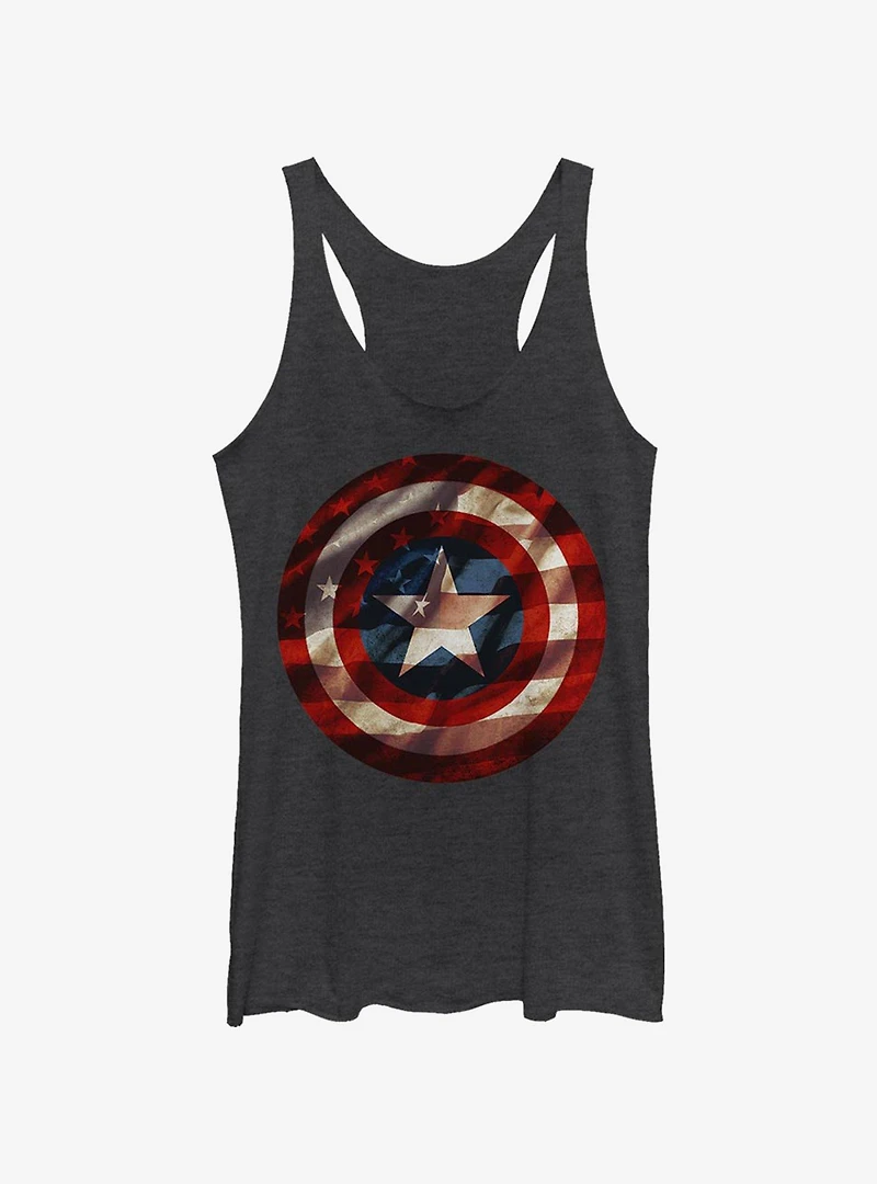 Marvel Captain America Flag Shield Girls Tank