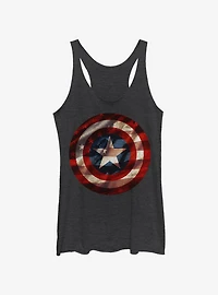 Marvel Captain America Flag Shield Girls Tank