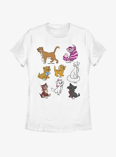 Disney Cats Grid Womens T-Shirt
