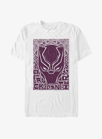 Marvel Black Panther Pattern Stencil T-Shirt
