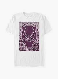 Marvel Black Panther Pattern Stencil T-Shirt