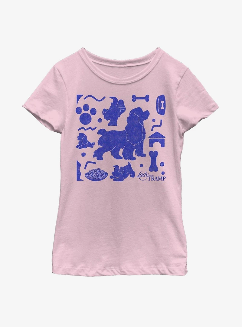 Disney Lady And The Tramp Icons Youth Girls T-Shirt