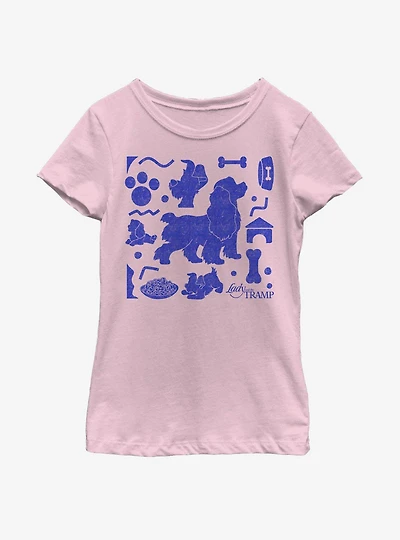 Disney Lady And The Tramp Icons Youth Girls T-Shirt
