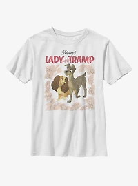 Disney Lady And The Tramp Vintage Cover Youth T-Shirt