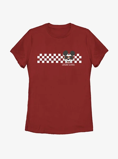 Disney Mickey Mouse Checkers Womens T-Shirt